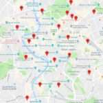 Map of drinking fountains in Rome