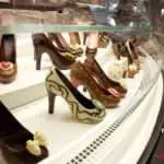 Shoes made of chocolate in the La Rinascente Tritone