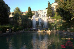 Hitze in Rom Wasserspiele in Villa D'Este