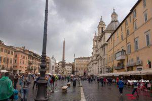 Pioggia a Roma Piazza Navona