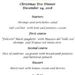 Osteria dei Cappellari Christmas Eve menu